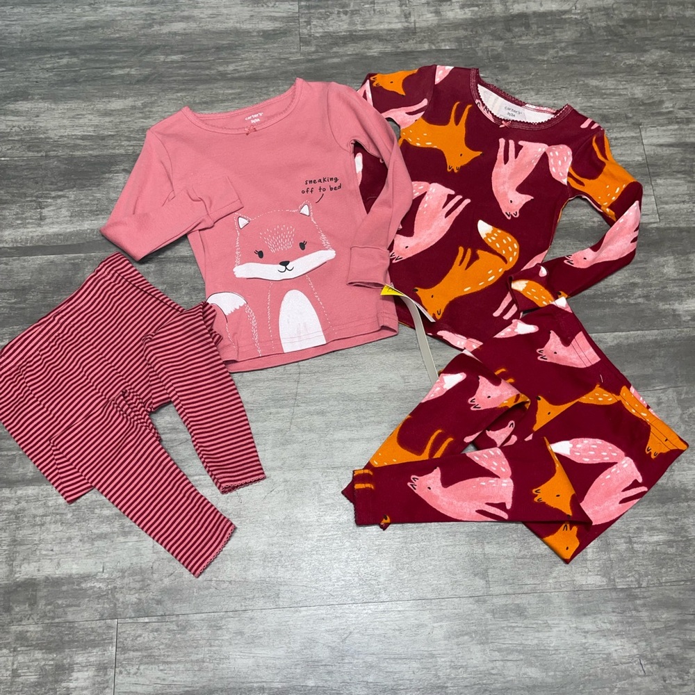 New carters 4 pc Fox Pjs